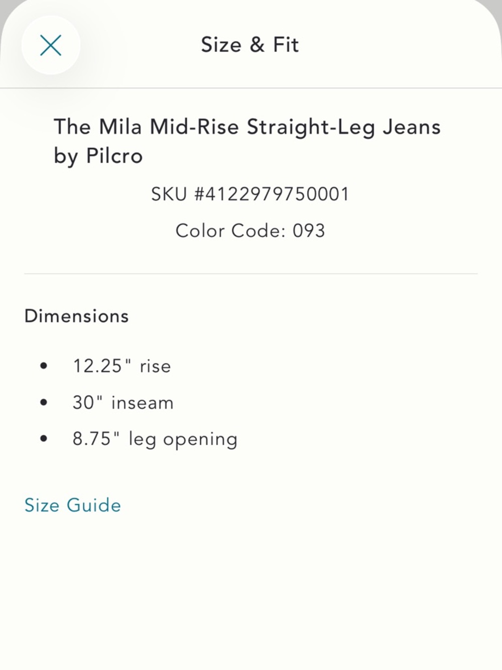 Anthropologie Pilcro The Mila Mid Rise Straight Leg Jean Pant - Picture 5 of 10